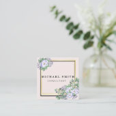 Aangepaste minimalistische moderne QR-code Logo Vierkante Visitekaartje (Staand voorkant)