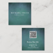 Aangepaste minimalistische moderne QR-code Logo Vierkante Visitekaartje (Voorkant / Achterkant)