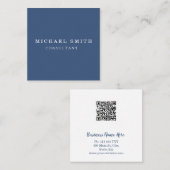 Aangepaste minimalistische moderne QR-code Logo Vierkante Visitekaartje (Voorkant / Achterkant)
