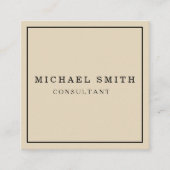 Aangepaste minimalistische moderne QR-code Logo Vierkante Visitekaartje (Voorkant)