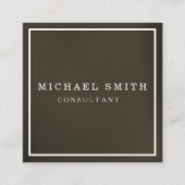 Aangepaste minimalistische moderne QR-code Logo Vierkante Visitekaartje (Voorkant)