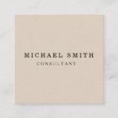 Aangepaste minimalistische moderne QR-code Logo Vierkante Visitekaartje (Voorkant)