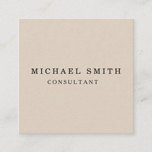 Aangepaste minimalistische moderne QR-code Logo Vierkante Visitekaartje (Voorkant)