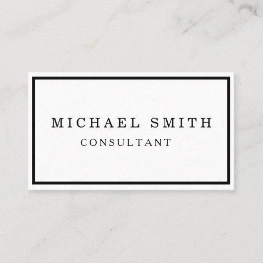 Aangepaste minimalistische moderne QR-code Logo Visitekaartje (Voorkant)