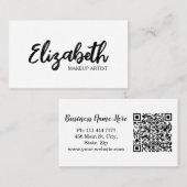 Aangepaste minimalistische moderne QR-code Logo Visitekaartje (Voorkant / Achterkant)