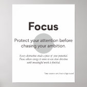 Aangepaste Minimalistische Motivatieposter met Foc Poster (Voorkant)