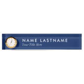 Aangepaste minimalistische Navy Blue Basic Naam Bo Naambordje (Voorkant)