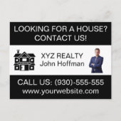 Aangepaste minimalistische onroerend goed Logo pro Briefkaart (Voorkant)