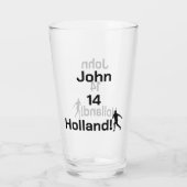 Aangepaste Minimalistische Oranje Supporter Glas (Achterkant)
