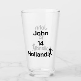 Aangepaste Minimalistische Oranje Supporter Glas