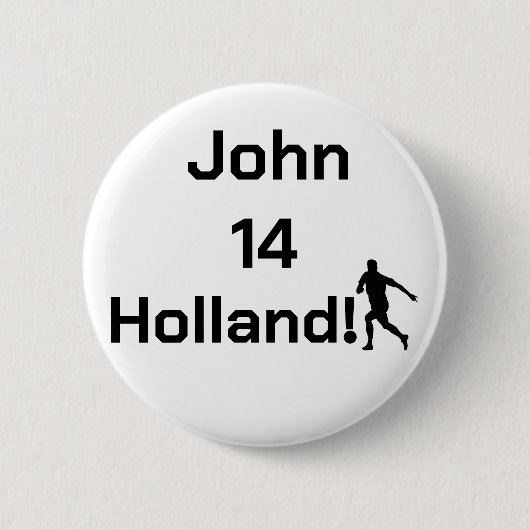 Aangepaste Minimalistische Oranje Supporter Ronde Button 5,7 Cm (Voorkant)
