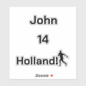 Aangepaste Minimalistische Oranje Supporter Sticker (Vel)