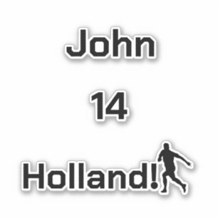 Aangepaste Minimalistische Oranje Supporter Sticker
