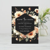 Aangepaste minimalistische perzik bruiloft save the date (Staand voorkant)