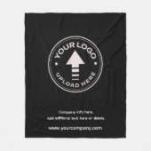 Aangepaste minimalistische promotionele zakelijke  fleece deken (Voorkant)