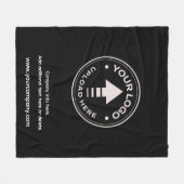 Aangepaste minimalistische promotionele zakelijke  fleece deken (Voorkant (Horizontaal))