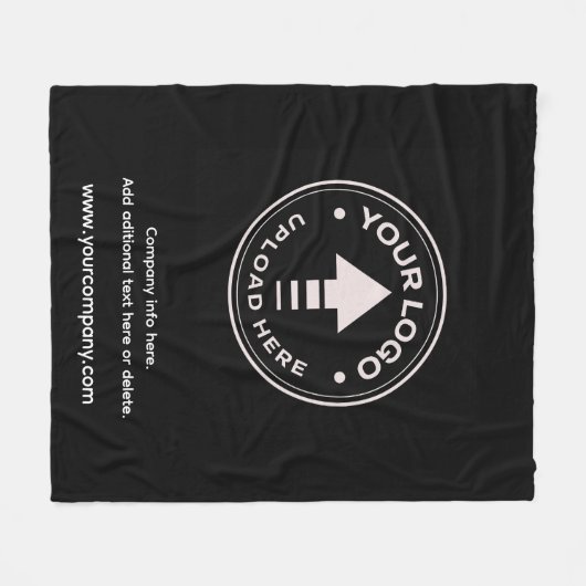 Aangepaste minimalistische promotionele zakelijke  fleece deken (Voorkant (Horizontaal))
