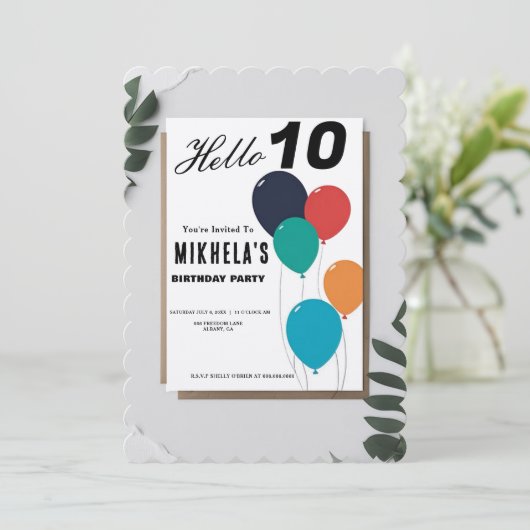 Aangepaste minimalistische retro ballons verjaarda kaart (Staand voorkant)