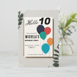Aangepaste minimalistische retro ballons verjaarda kaart