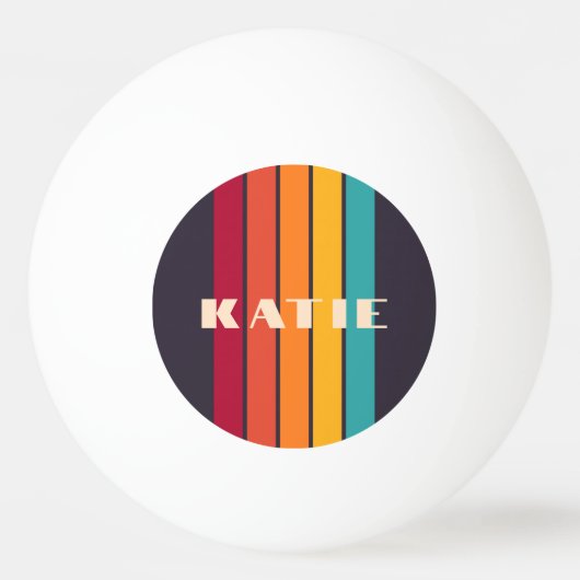 Aangepaste minimalistische retro neutrale stijlvol pingpongbal (Voorkant)
