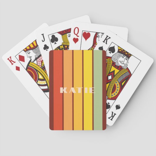 Aangepaste minimalistische retro neutrale stijlvol pokerkaarten (Achterkant)