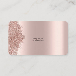 Aangepaste minimalistische Roos gouden glitter Visitekaartje