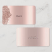 Aangepaste minimalistische Roos gouden glitter Visitekaartje (Voorkant / Achterkant)