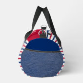 Aangepaste minimalistische roze en blauwe strepen plunjezak (Rechts)