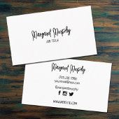 Aangepaste minimalistische sociale media-Kaart Visitekaartje