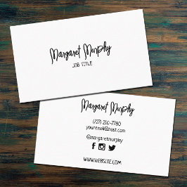 Aangepaste minimalistische sociale media-Kaart Visitekaartje