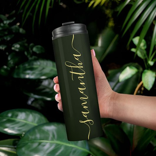 Aangepaste minimalistische stijlvolle thermische t thermosbeker