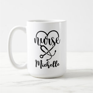 Aangepaste minimalistische tekening van de Stethos Koffiemok
