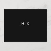Aangepaste minimalistische trouw-RSVP Aankondigingskaart (Achterkant)
