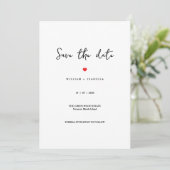 Aangepaste Minimalistische Trouw Save the Date (Staand voorkant)