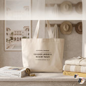 Aangepaste Minimalistische Typografie Seizoensarch Grote Tote Bag
