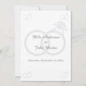 Aangepaste minimalistische uitnodiging tot weduwen (Achterkant)