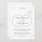 Aangepaste minimalistische uitnodiging tot weduwen (Voorkant / Achterkant)