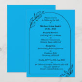 Aangepaste minimalistische uitvaart Kaart (Voorkant / Achterkant)