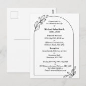 Aangepaste minimalistische uitvaart Kaart (Voorkant / Achterkant)