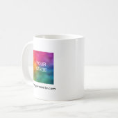 Aangepaste Minimalistische Upload Uw Foto Afbeeldi Koffiemok (Voorkant links)