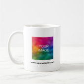 Aangepaste Minimalistische Upload Uw Foto Afbeeldi Koffiemok (Links)