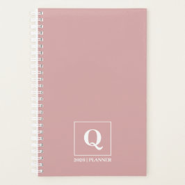 Aangepaste Minimalistische Vrouwelijke Stof Roze 2 Planner