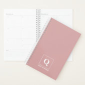 Aangepaste Minimalistische Vrouwelijke Stof Roze 2 Planner (Display)