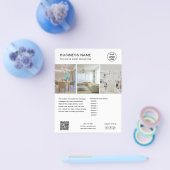 Aangepaste minimalistische witte marketingbedrijfs flyer (Enkel)