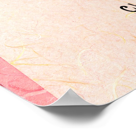 Aangepaste minimalistische zen Japans kalligrafie  Poster (Hoek)