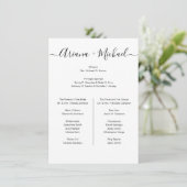 Aangepaste minimalistische zwart-wit eenvoudige br informatiekaartje (Staand voorkant)