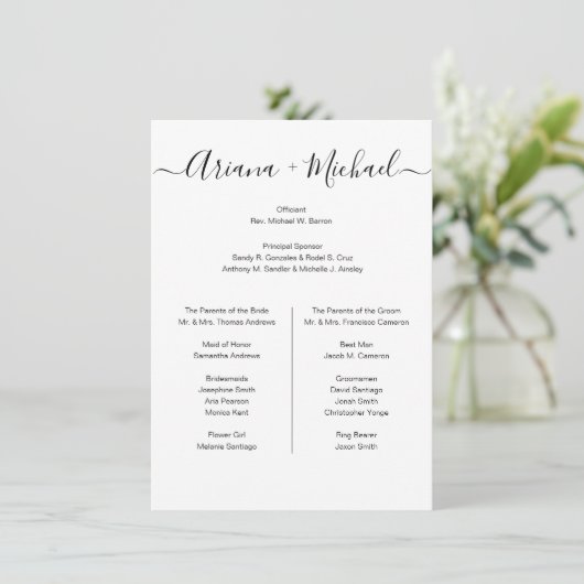 Aangepaste minimalistische zwart-wit eenvoudige br informatiekaartje (Staand voorkant)