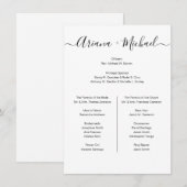 Aangepaste minimalistische zwart-wit eenvoudige br informatiekaartje (Voorkant / Achterkant)