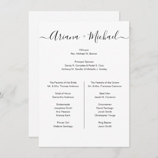 Aangepaste minimalistische zwart-wit eenvoudige br informatiekaartje (Voorkant / Achterkant)