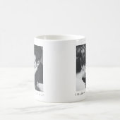 Aangepaste minimalistische zwart wit paar foto bru koffiemok (Center)